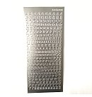 Motīvu uzlīmes "Alphabet 1", 10x23 cm, sudraba krāsā