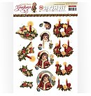 Izgrieztu motīvu loksne 3D atklātnēm "Amy Design - Christmas Greetings", A4, 1 loksne, ZS