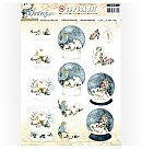 Izgrieztu motīvu loksne 3D atklātnēm "Precious Marieke - Globe Landscape Winterfun", A4, 1 loksne, ZS