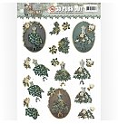 Izgrieztu motīvu loksne 3D atklātnēm "Amy Design - Well Dressed - Christmas Wishes", A4, 1 loksne, ZS