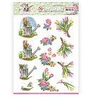 Izgrieztu motīvu loksne 3D atklātnēm "Amy Design - Spring is Here - Tulips", A4, 1 loksne