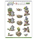 Izgrieztu motīvu loksne 3D atklātnēm "Amy Design - Botanical Spring - Spring Arrangement", A4, 1 loksne