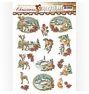 Izgrieztu motīvu loksne 3D atklātnēm "Yvonne Creations - The Wonder of Christmas - Wonderful Village", A4, 1 loksne, ZS