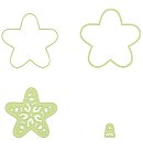 Formu izgriešanas trafaretu komplekts "Christmas shake ball star", 9.1 x 9.1 - 1.8 x 1.3 cm, 4 gb, ZS
