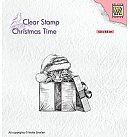 Silikona zīmogs "Christmas time: Christmas surprise", 48x49 mm, ZS