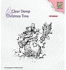 Silikona zīmogs "Christmas time: Snowman", 67x56 mm, ZS
