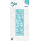 Formu izgriešanas trafarets "Christmas Scene dies: Christmas baubles", 140x42mm, ZS