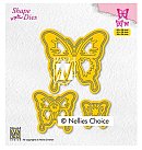 Set of cutting dies Shape Dies "Butterflies", 63x59, 41x38, 26x24mm, 6 pcs.
