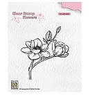 Silikona zīmogs "Flowers: Blooming branch magnolia", 7.2x8 cm