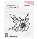 Silikona zīmogs Flowers "Magnolia flower", 80x69 mm