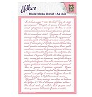 Plastikāta trafarets "Writing", paredzēts "mix-media" tehnikai, A6