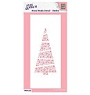 Plastikāta trafarets "Xmas tree", paredzēts "mix-media" tehnikai, 20.5x8.5cm, ZS