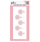 Plastikāta trafarets "Xmas baubles", paredzēts "mix-media" tehnikai, 20.5x8.5cm, ZS