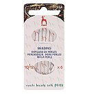 Специальный набор тонких игл для бисероплетения, 6 игл Nr.10 и Nr.12 + нитевдеватель