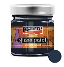 Caurspīdīga krāsa stiklam, uz šķīdinātāja bāzes, 30ml, vētras zila, Pentart