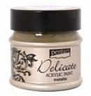 Metāliska akrila krāsa "DELICATE", 50 ml, zelts, Pentart
