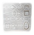 Profesionāla silikona veidne "Earrings and pendants", caurspīdīga, 16.5x15.5 cm, 1 gab.