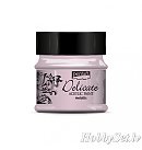 Metāliska akrila krāsa "DELICATE", 50 ml, purpura sudrabs, Pentart