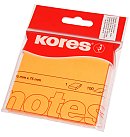 Līmlapiņas "KORES", 75x75mm, 100 gab., neona oranžas