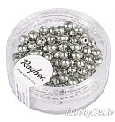 Stikla pērles "Renaissance", D:4mm, 85 gab., oksidēti sudrabotas