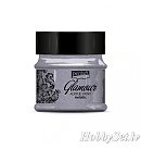 Metāliska akrila krāsa "GLAMOUR", 50 ml, tumšais sudrabs, Pentart