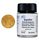 SAPOLINA metālisks pigmenta pulveris ziepju izgatavošanai, 20ml, zeltīts