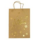 Papīra dāvanu maisiņš "Merry Christmas", 25x34x8,5cm, brūns