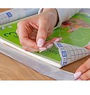 Self-adhesive book cover film, 40cm x 3m, transparent, Idena