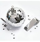 Зеркальная самоклеющаяся мозаика, 10 x 10 мм, 2 рулона 4см х 1м