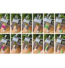 Silicone mold "Set of flowers", style 3, 6 elements, ~ 0.8-1.4 cm, H:0.2-0.6 cm