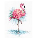 Комплект для вышивки крестиком "Blooming Flamingo", 18x24см