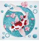 Izšūšanas komplekts ar pērlītēm "Koi carp", 15x15 cm