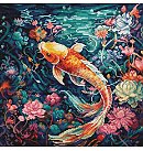Izšūšanas komplekts krustdūrienā "Sea Life", 25x25cm