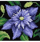 Kanva ar zīmējumu izšūšanai krustdūrienā, 100% kokvilna, "Flower", 15x15 cm