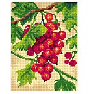 Kanva ar zīmējumu izšūšanai krustdūrienā, 100% kokvilna, "Redcurrant", 18x24 cm