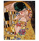 Kanva ar zīmējumu izšūšanai krustdūrienā, 100% kokvilna, "Fragment from Klimt - The Kiss", 40x50 cm