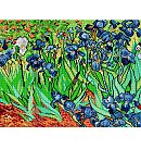 Kanva ar zīmējumu izšūšanai krustdūrienā, 100% kokvilna, "Van Gogh - Irises", 40x50 cm