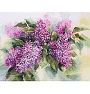 Izšūšanas komplekts krustdūrienā "Watercolor Lilac", 41х30cm