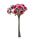 Dekoratīvie auduma ziedi "Almond bud", D: 15 mm, bber-pin, 12 ziedi buntē