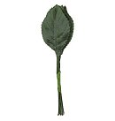 Rožu lapiņas auduma L, 2,8 x 5 cm, dark green, 12 lapas buntē