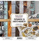 Skrapbukinga papīra kolekcija "Grunge and Mechanics", 30x30cm, 200g/ m2, 10 divpusējas loksnes