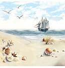 Scrapbooking paper collection "Sea of dreams", 30.5x30.5cm, 200g/ m2, 10 double-sided sheets