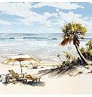 Scrapbooking paper collection "Sea of dreams", 30.5x30.5cm, 200g/ m2, 10 double-sided sheets