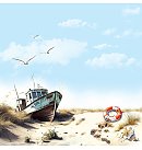 Scrapbooking paper collection "Sea of dreams", 30.5x30.5cm, 200g/ m2, 10 double-sided sheets