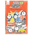 Izgrieztu papīra dekoru komplekts "European holidays", 67 gab.