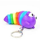 Atslēgu piekariņš "Rainbow Wriggle Slug", krāsu asorti