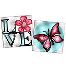 Diamond mosaic kit on a magnet "The graceful butterfly", set of 2 pcs.