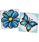 Diamond mosaic kit on a magnet "Blue colour", set of 2 pcs.