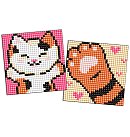 Diamond mosaic kit on a sticker "Puffy", set of 2 pcs.