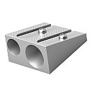Dubultais zīmuļu asināmais "Ferro", metāla korpuss, zīmuļiem D:8mm un D:11mm
